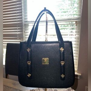 MCM Black Leather Handbag